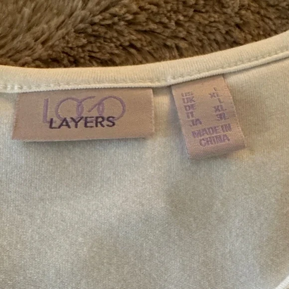 LOGO by Lori Goldstein Sleeveless Layered Top – Size L - Picture 5 of 7
